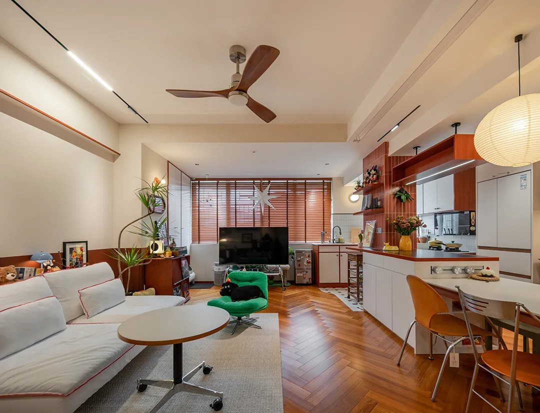 与家居博主的二搭中古风｜秋月｜全案托管设计